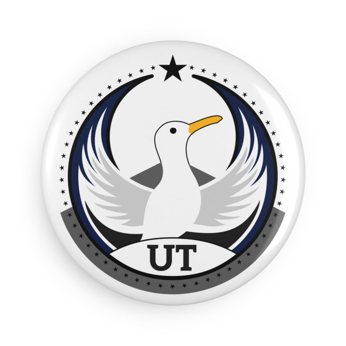 Bird Rebels Round Button Magnet – UT – Light