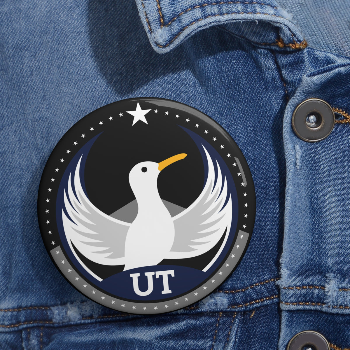 Bird Rebels Pin Button – UT – Dark