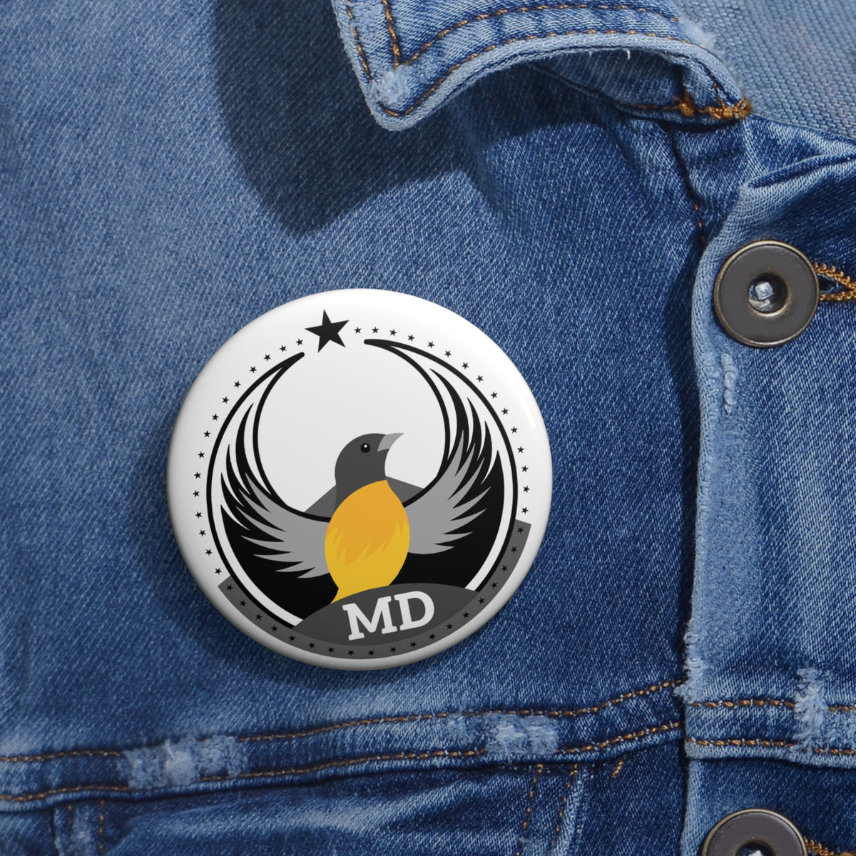 Bird Rebels Custom Pin Button – MD – Light