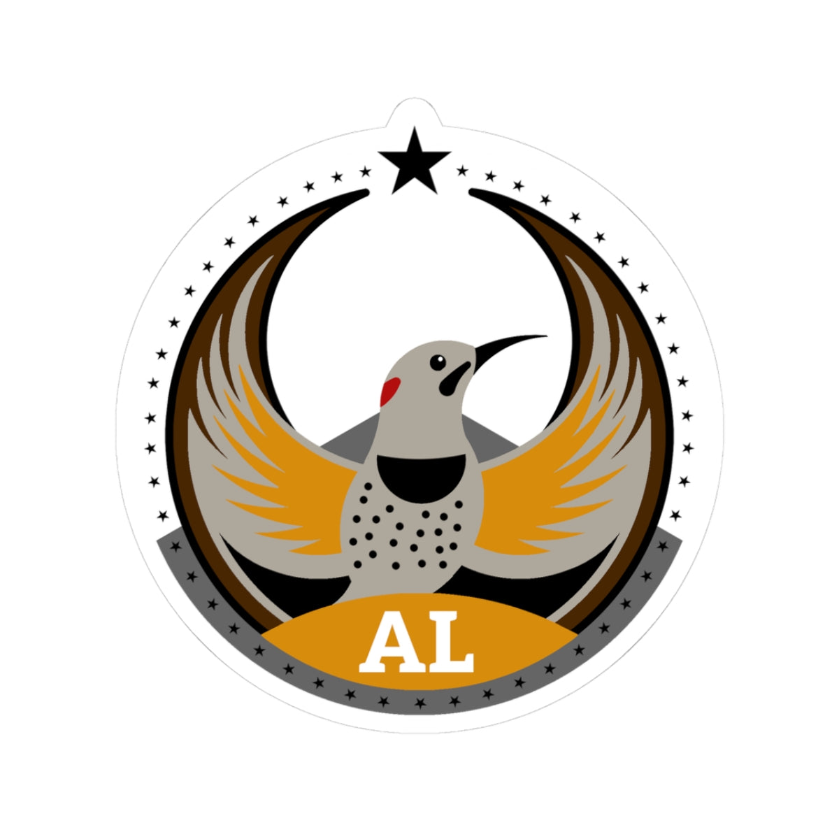 Alabama Yellowhammer Light Kiss-Cut Sticker | Bird Rebels AL Community Pride Decal