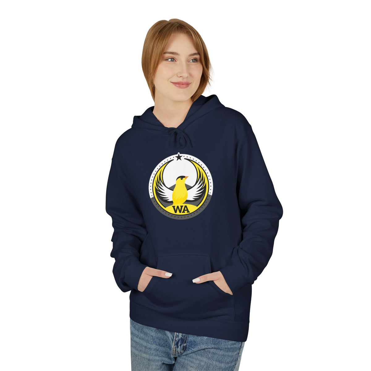 Bird Rebels Midweight Softstyle Fleece Hoodie – WA – Willow Goldfinch – Light