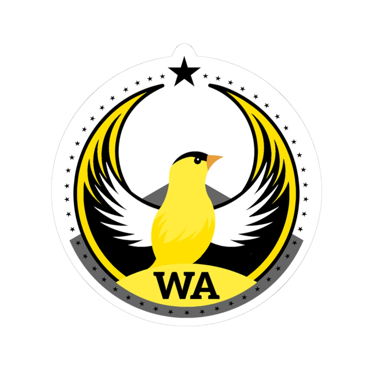 Washington American Goldfinch Light Kiss-Cut Sticker | Bird Rebels WA Community Pride Decal