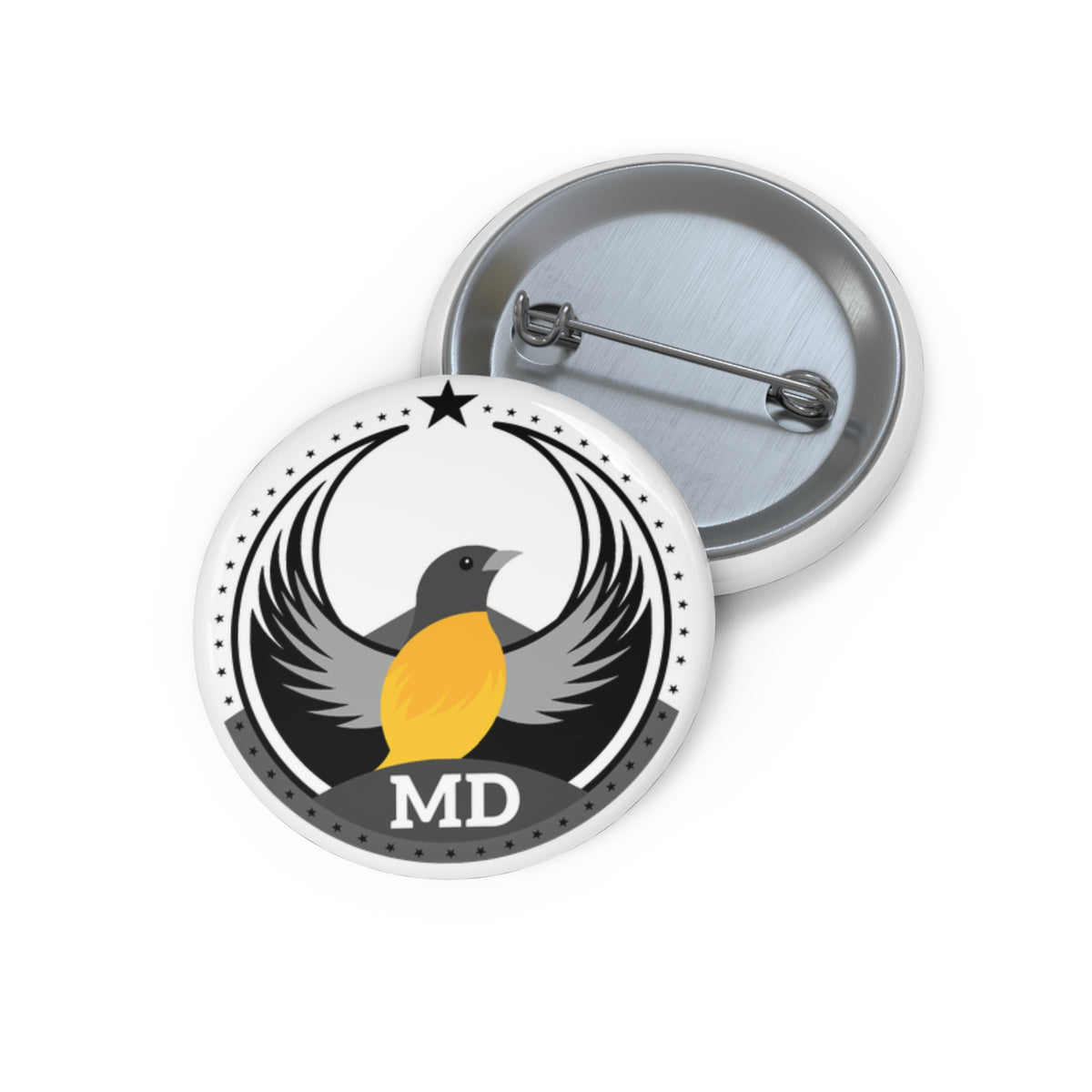 Bird Rebels Custom Pin Button – MD – Light