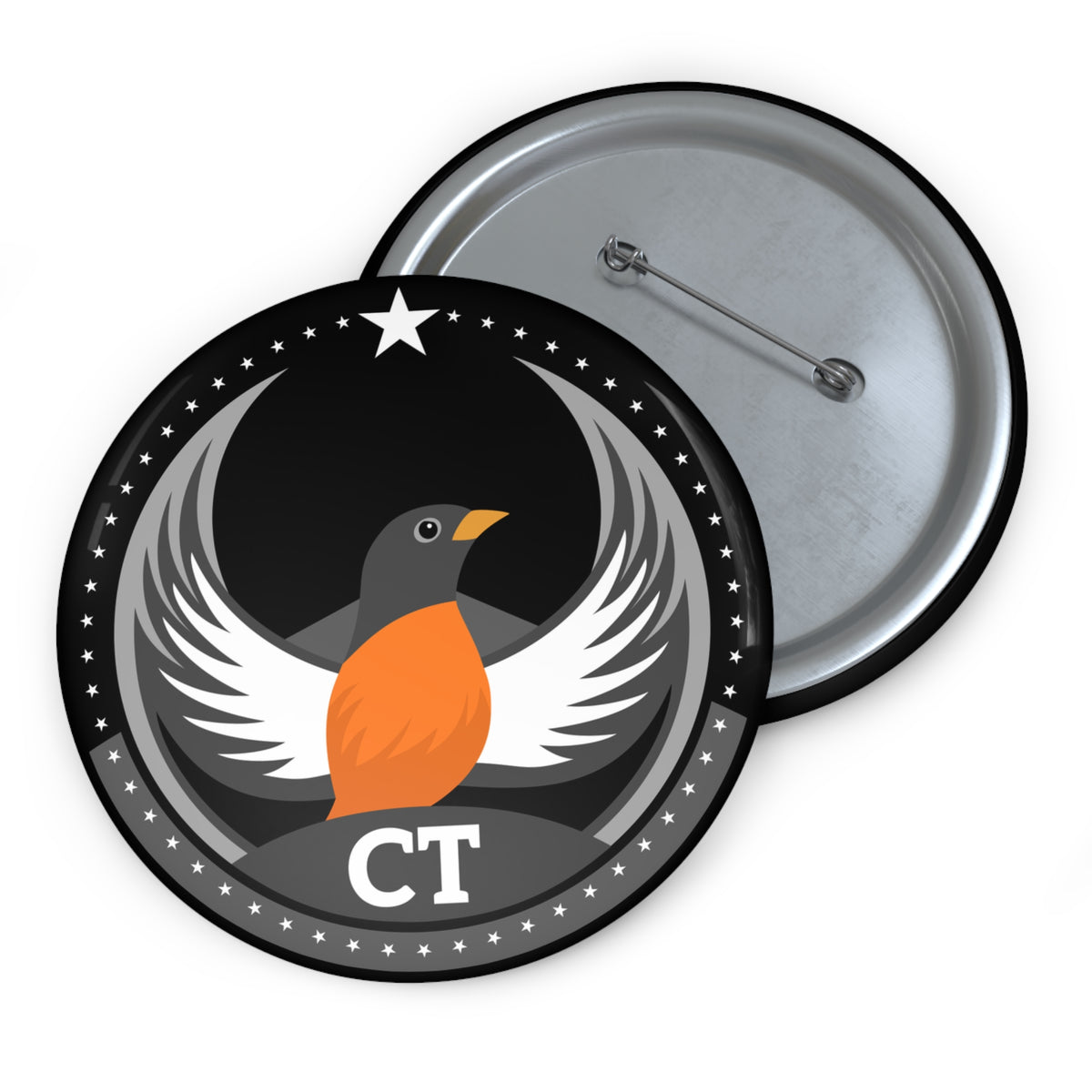 Bird Rebels Pin Button – CT – Dark