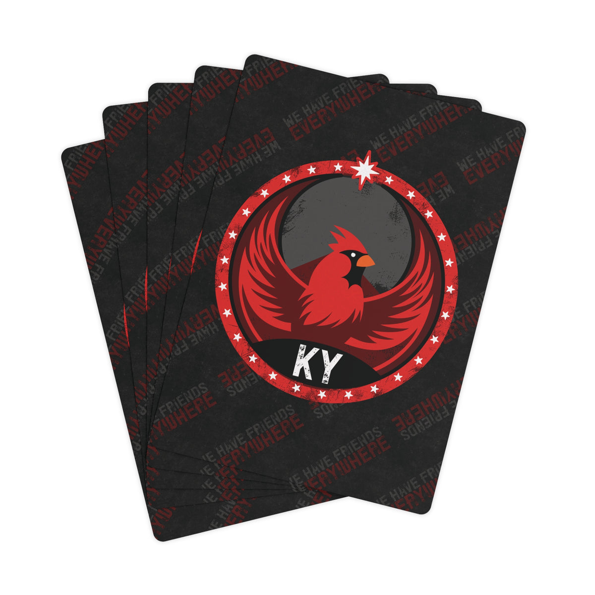 Kentucky Cardinal Rebel - Poker Cards - KY - We Have Friends Everywhere