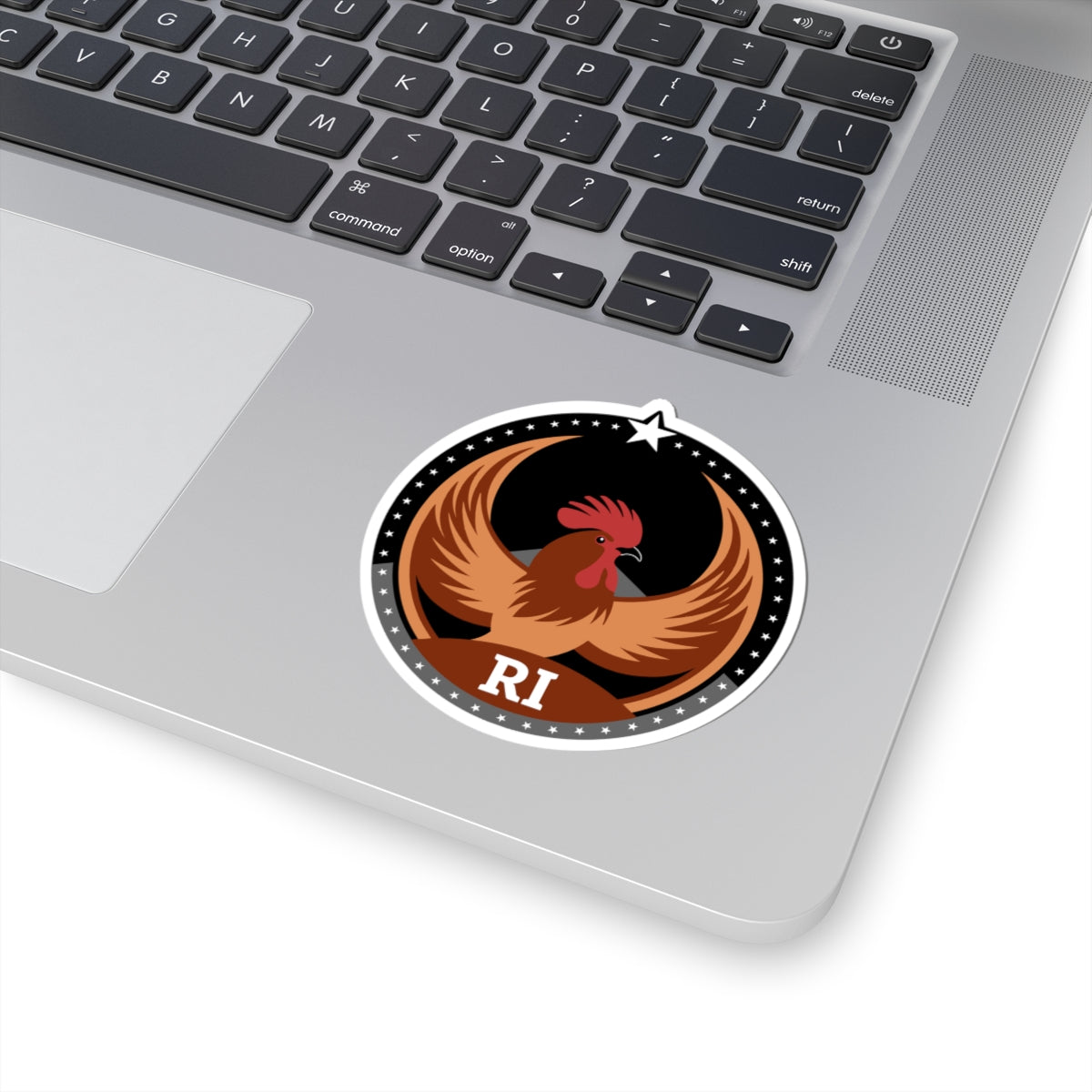 Rhode Island Rhode Island Red Dark Kiss-Cut Sticker | Bird Rebels RI Community Pride Decal