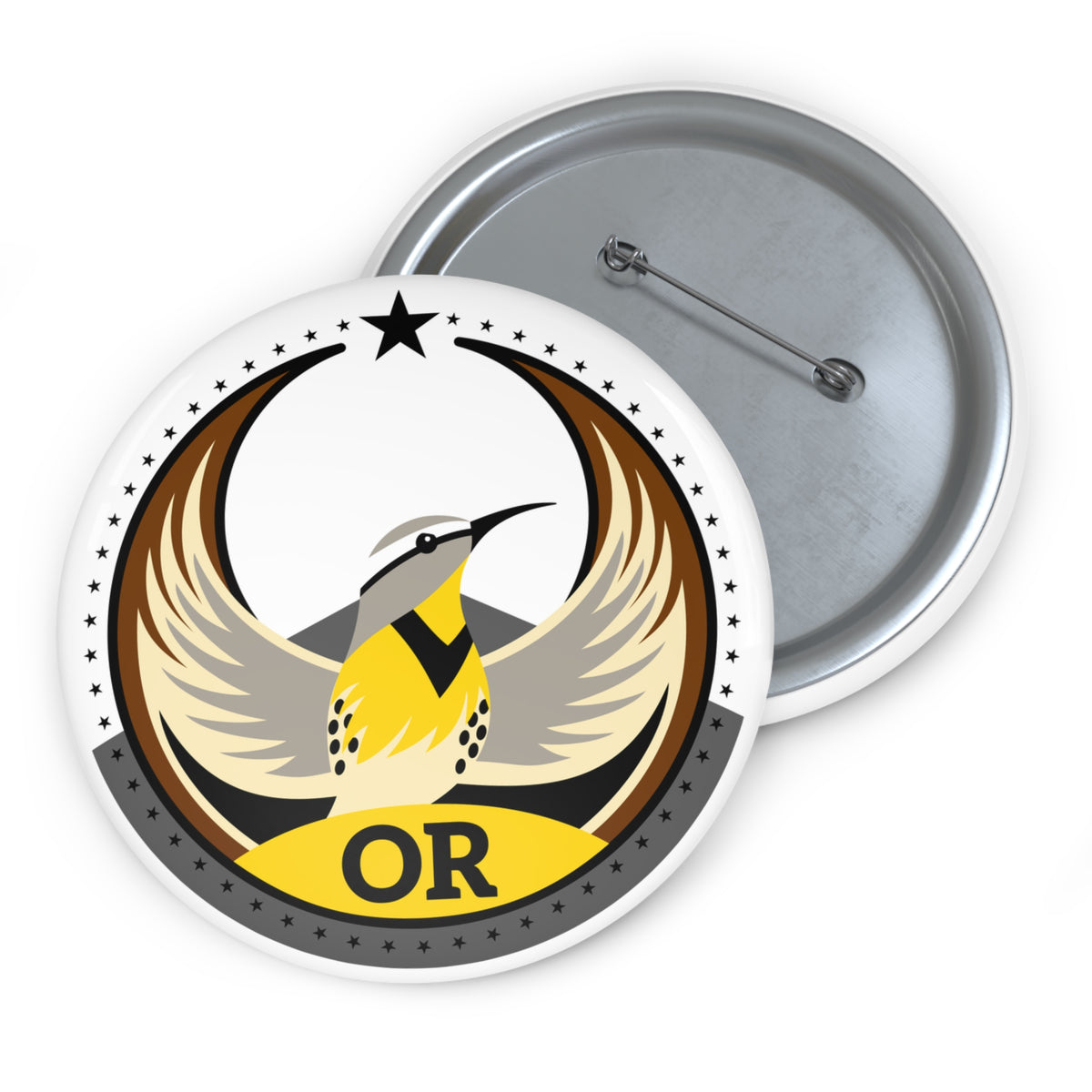 Bird Rebels Pin Button – OR – Light