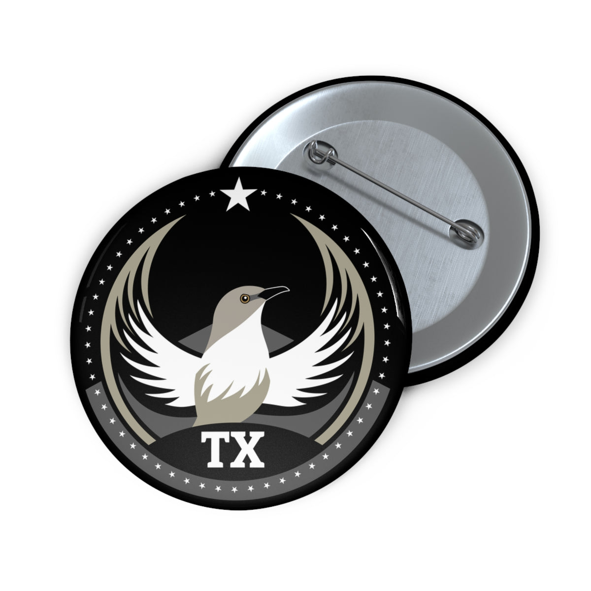 Bird Rebels Pin Button – TX – Dark