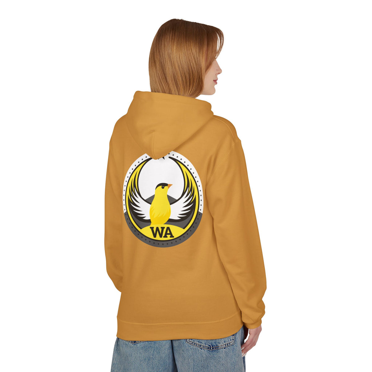 Bird Rebels Midweight Softstyle Fleece Hoodie – WA – Willow Goldfinch – Light