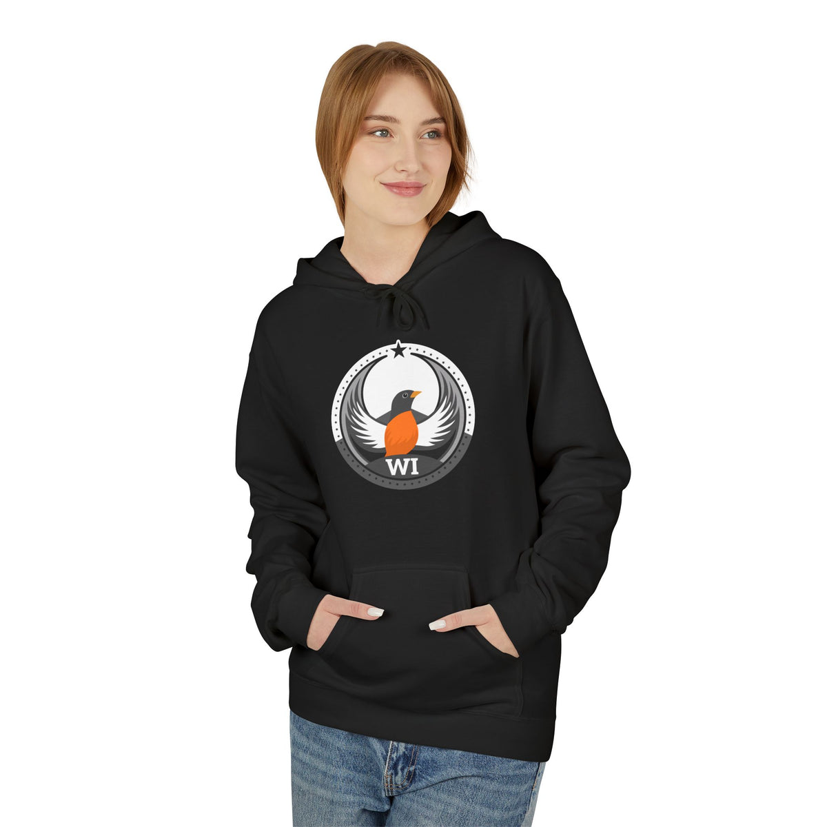 Bird Rebels Midweight Softstyle Fleece Hoodie – WI – Light