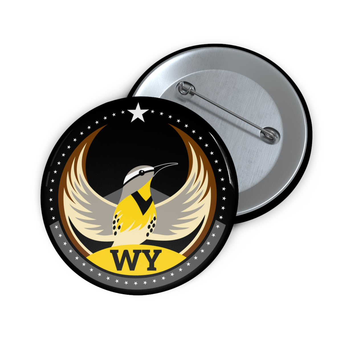 Bird Rebels Pin Button – WY – Dark