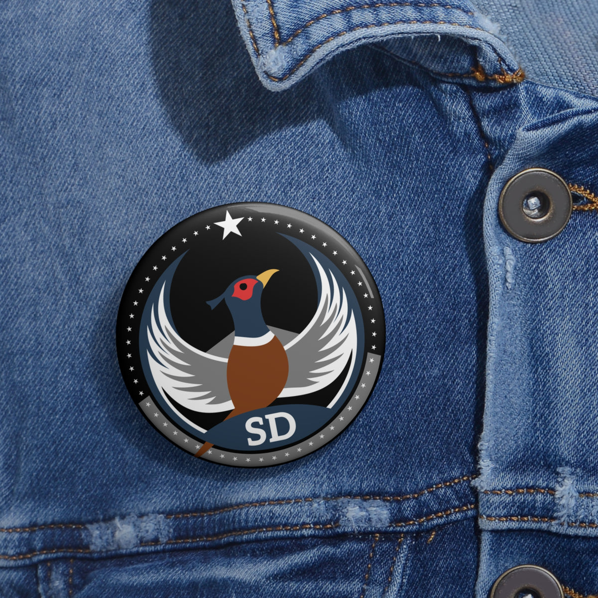 Bird Rebels Pin Button – SD – Dark