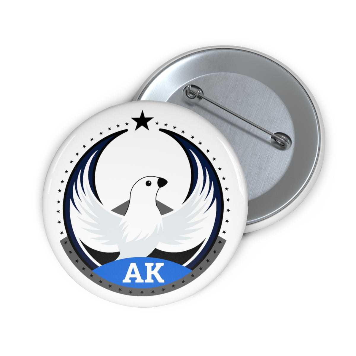 Bird Rebels Custom Pin Button – AK – Light