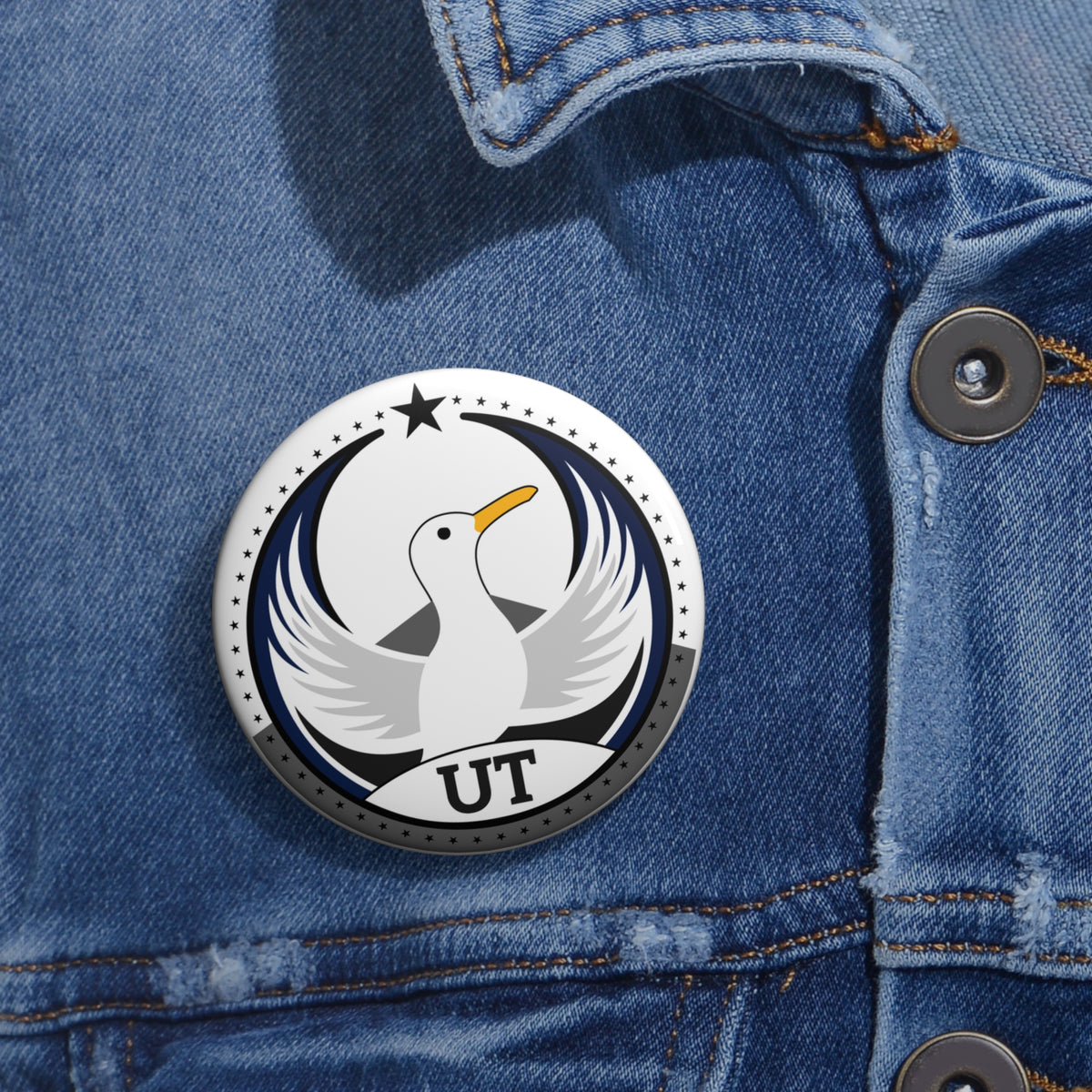 Bird Rebels Pin Button – UT – Light