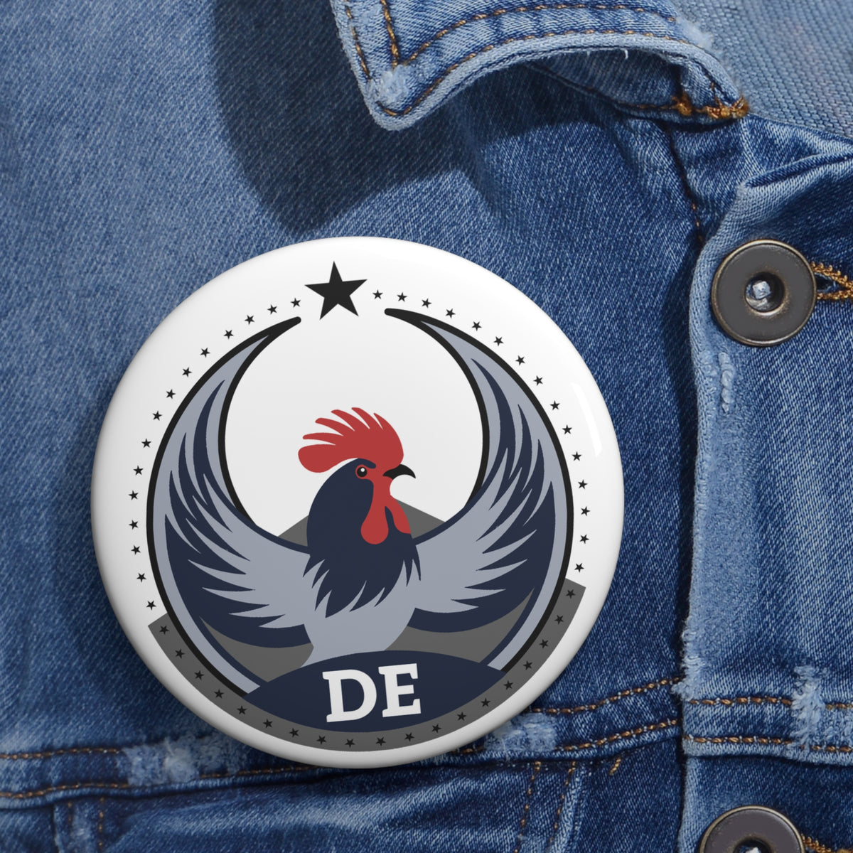 Bird Rebels Custom Pin Button – DE – Light
