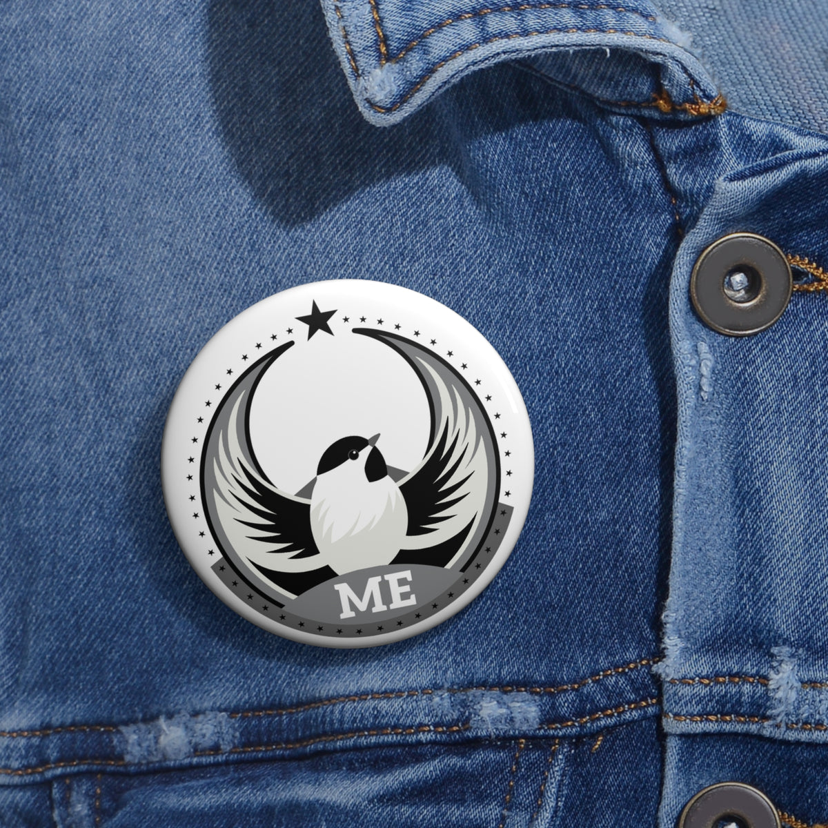 Bird Rebels Custom Pin Button – ME – Light