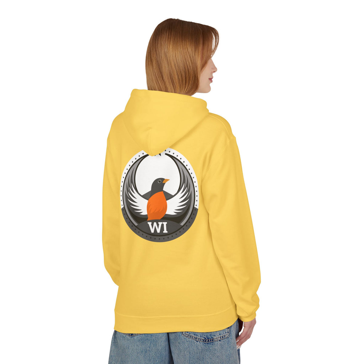 Bird Rebels Midweight Softstyle Fleece Hoodie – WI – Light