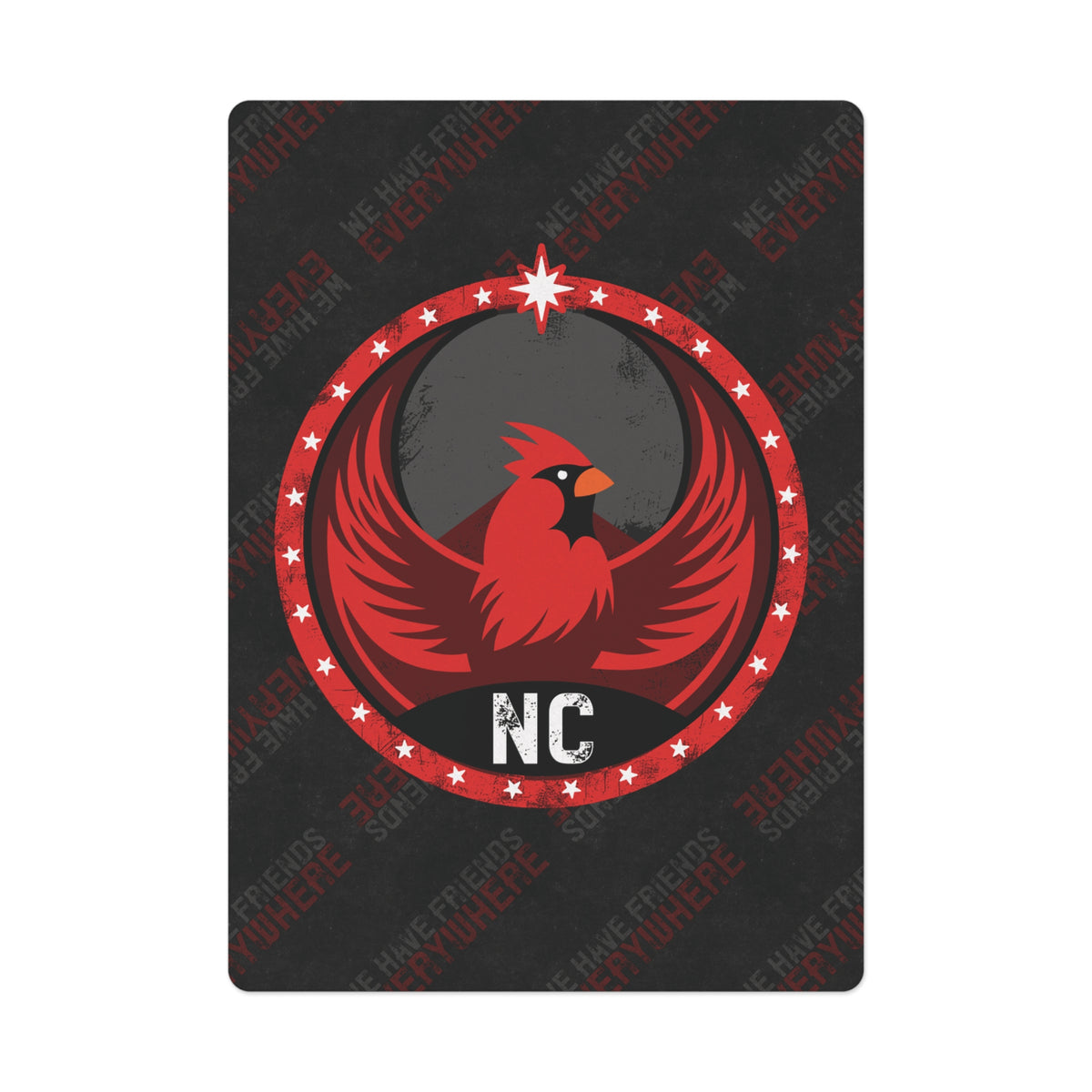 North Carolina Cardinal Rebel - Poker Cards - NC - We Have Friends Everywhere