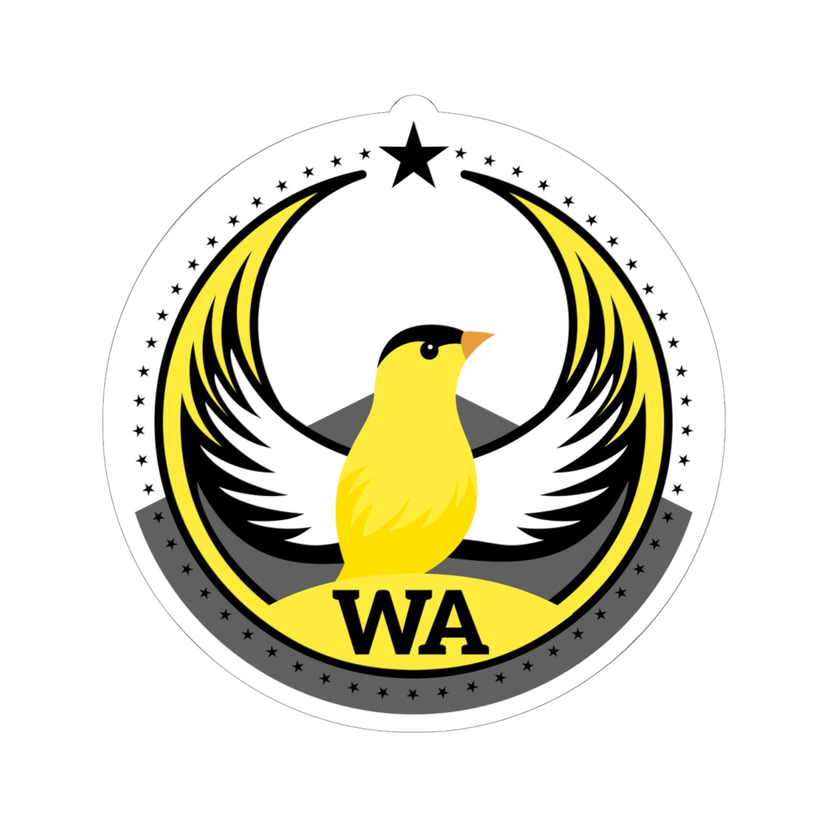 Bird Rebels Kiss-Cut Stickers – WA – Willow Goldfinch – Light
