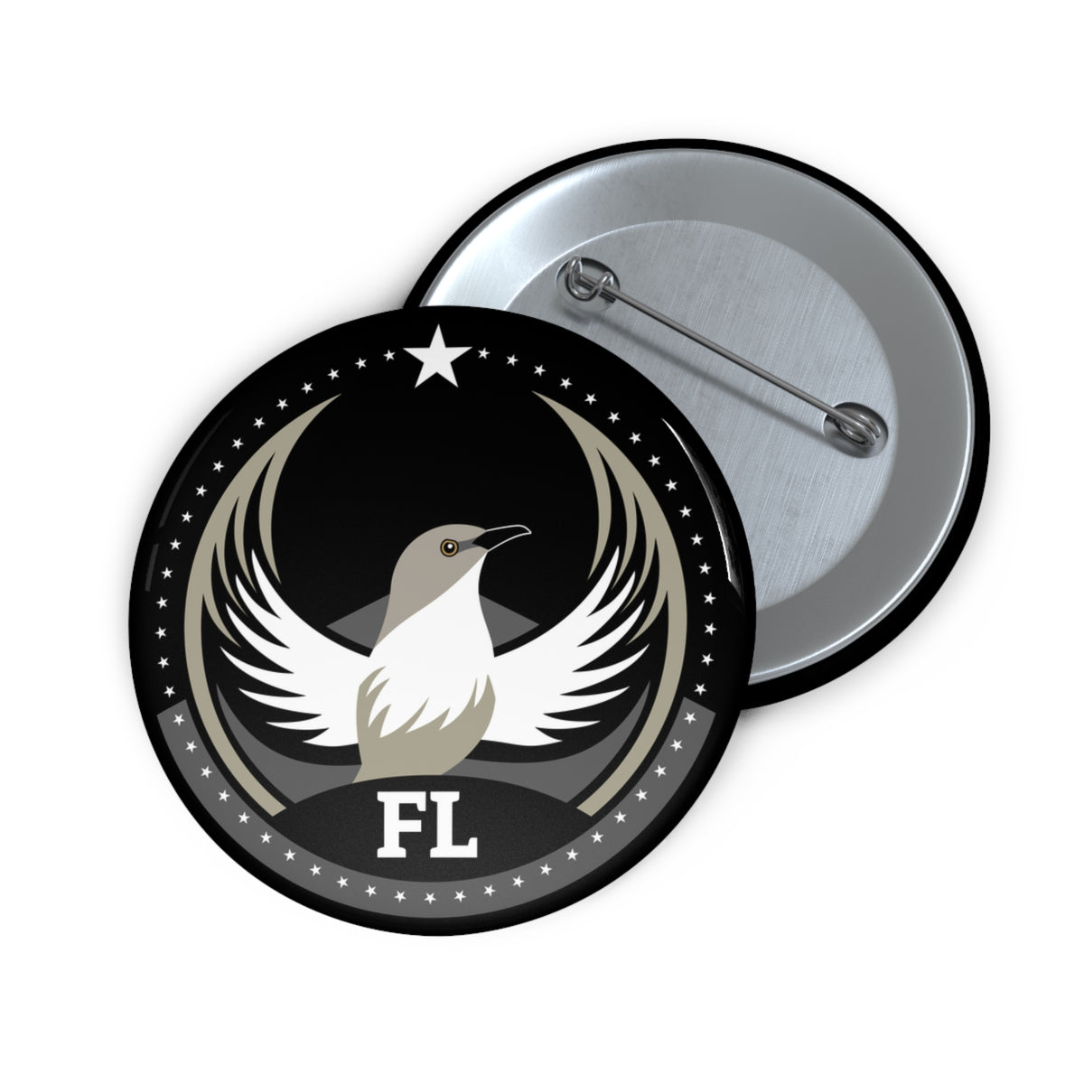 Bird Rebels Pin Button – FL – Dark