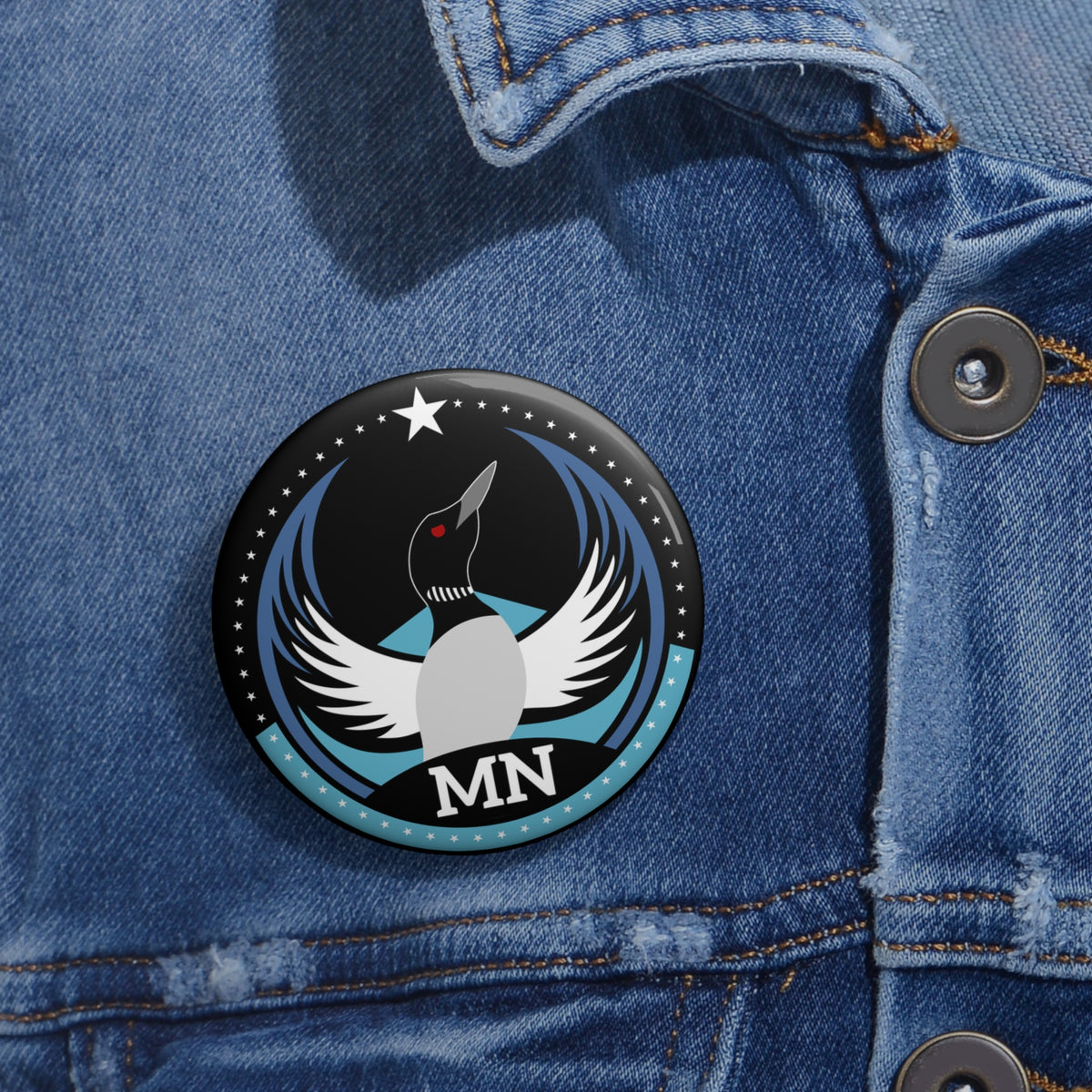 Bird Rebels Pin Button – MN – Dark