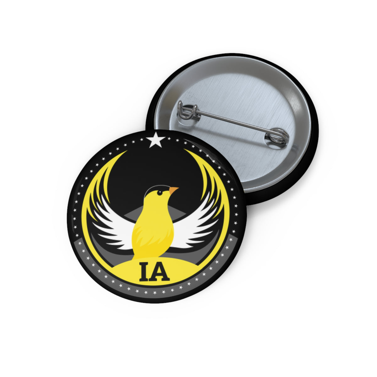 Bird Rebels Pin Button – IA – Dark