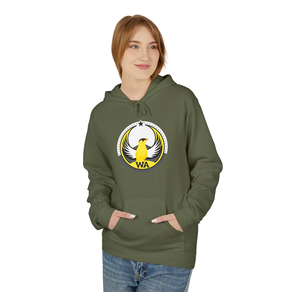 Bird Rebels Midweight Softstyle Fleece Hoodie – WA – Willow Goldfinch – Light