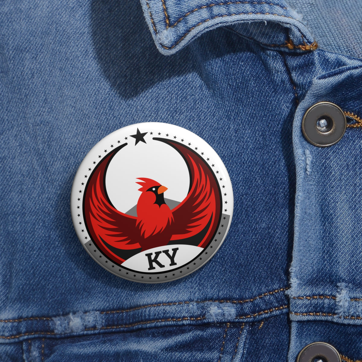 Bird Rebels Pin Button – KY – Light