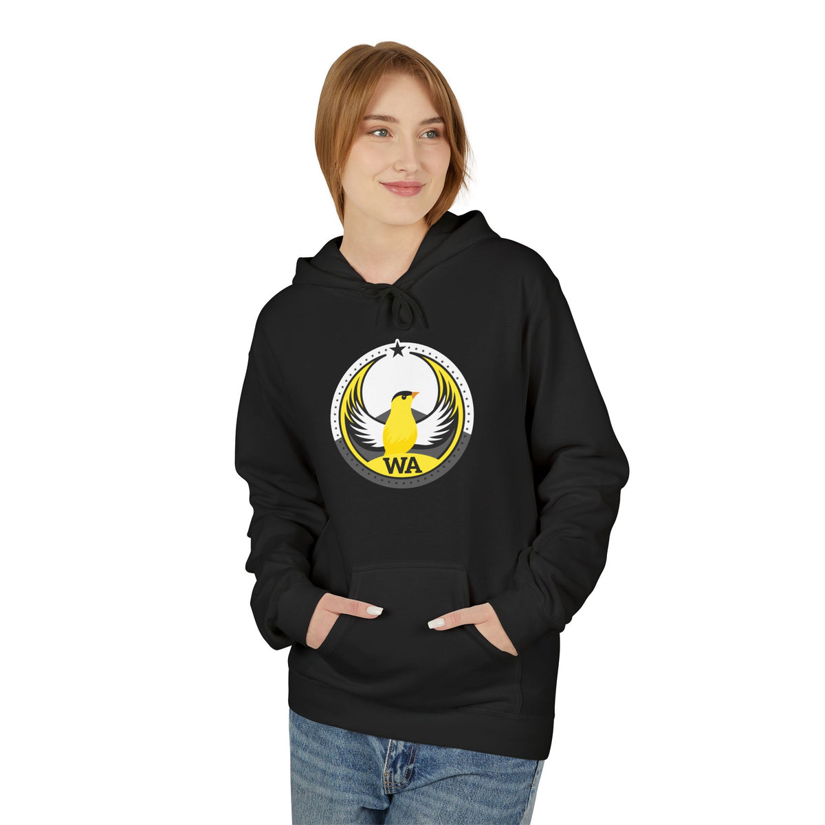 Bird Rebels Midweight Softstyle Fleece Hoodie – WA – Willow Goldfinch – Light
