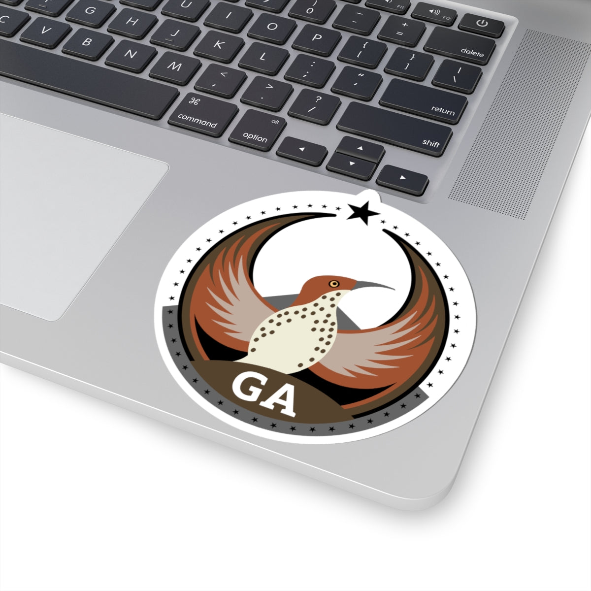 Georgia Brown Thraasher Light Kiss-Cut Sticker | Bird Rebels GA Community Pride Decal