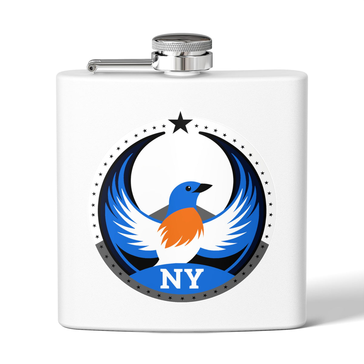 Bird Rebels 6oz Stainless Steel Flask – NY – Light
