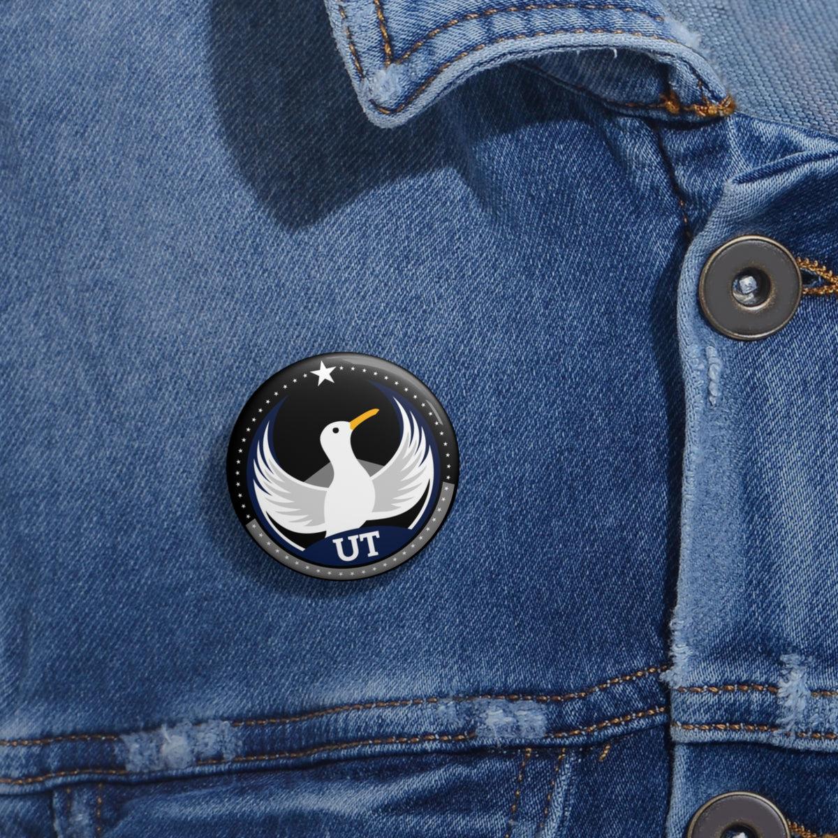 Bird Rebels Pin Button – UT – Dark