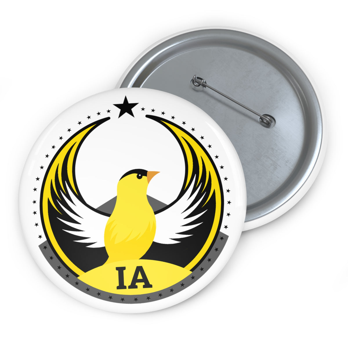 Bird Rebels Custom Pin Button – IA – Light