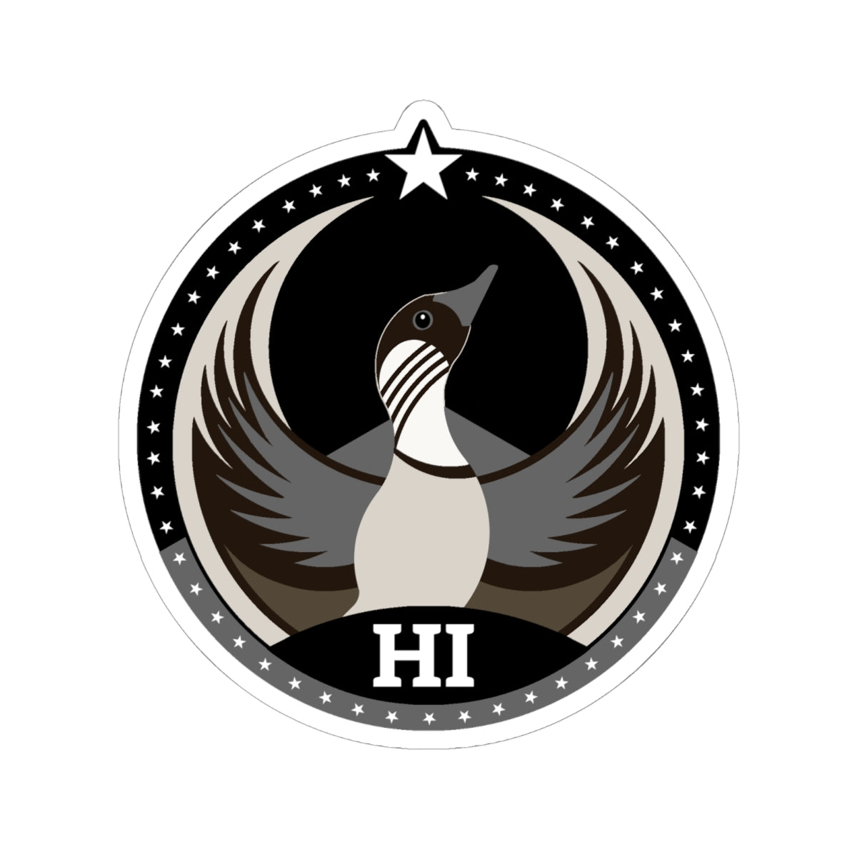 Hawaii Nēnē Dark Kiss-Cut Sticker | Bird Rebels HI Community Pride Decal