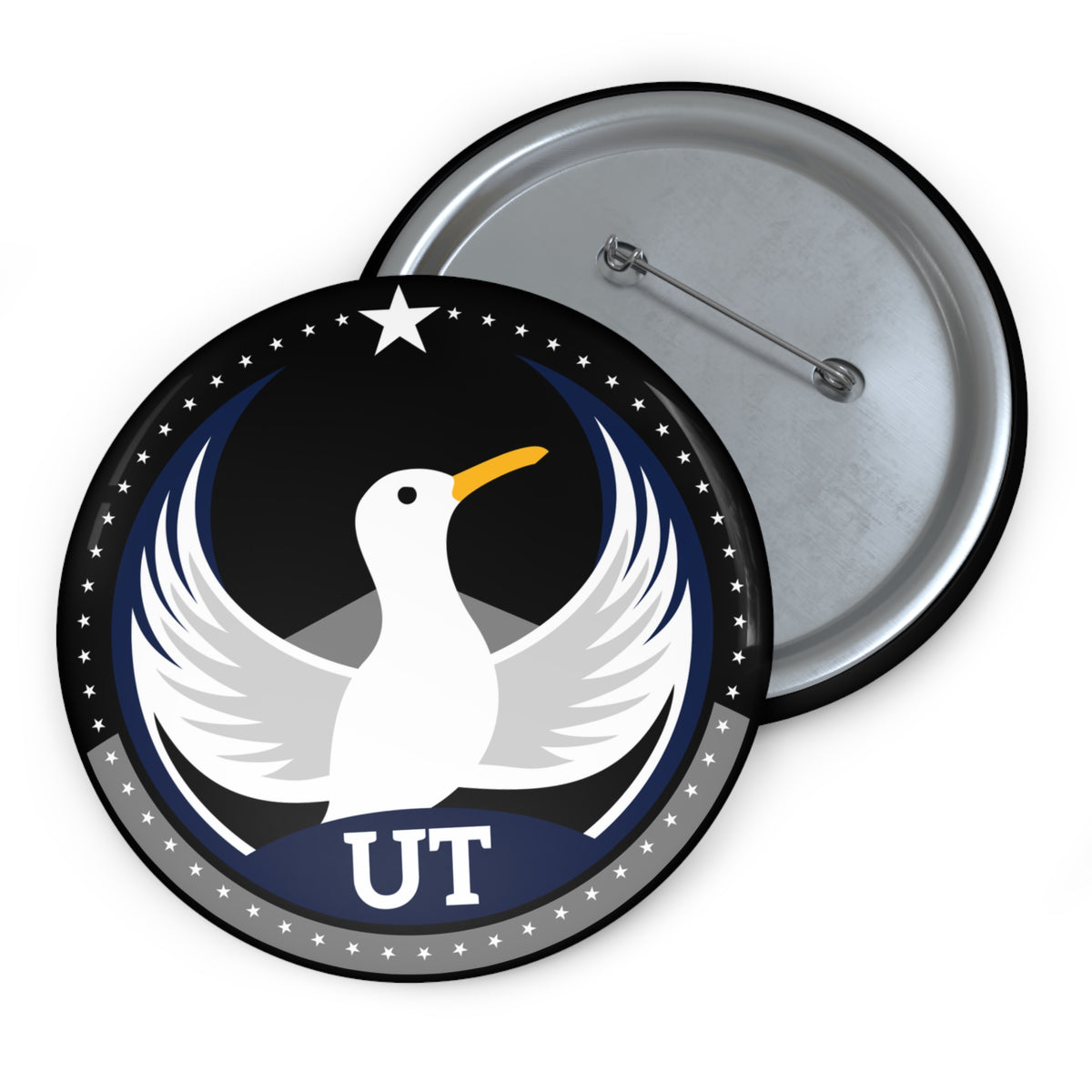 Bird Rebels Pin Button – UT – Dark