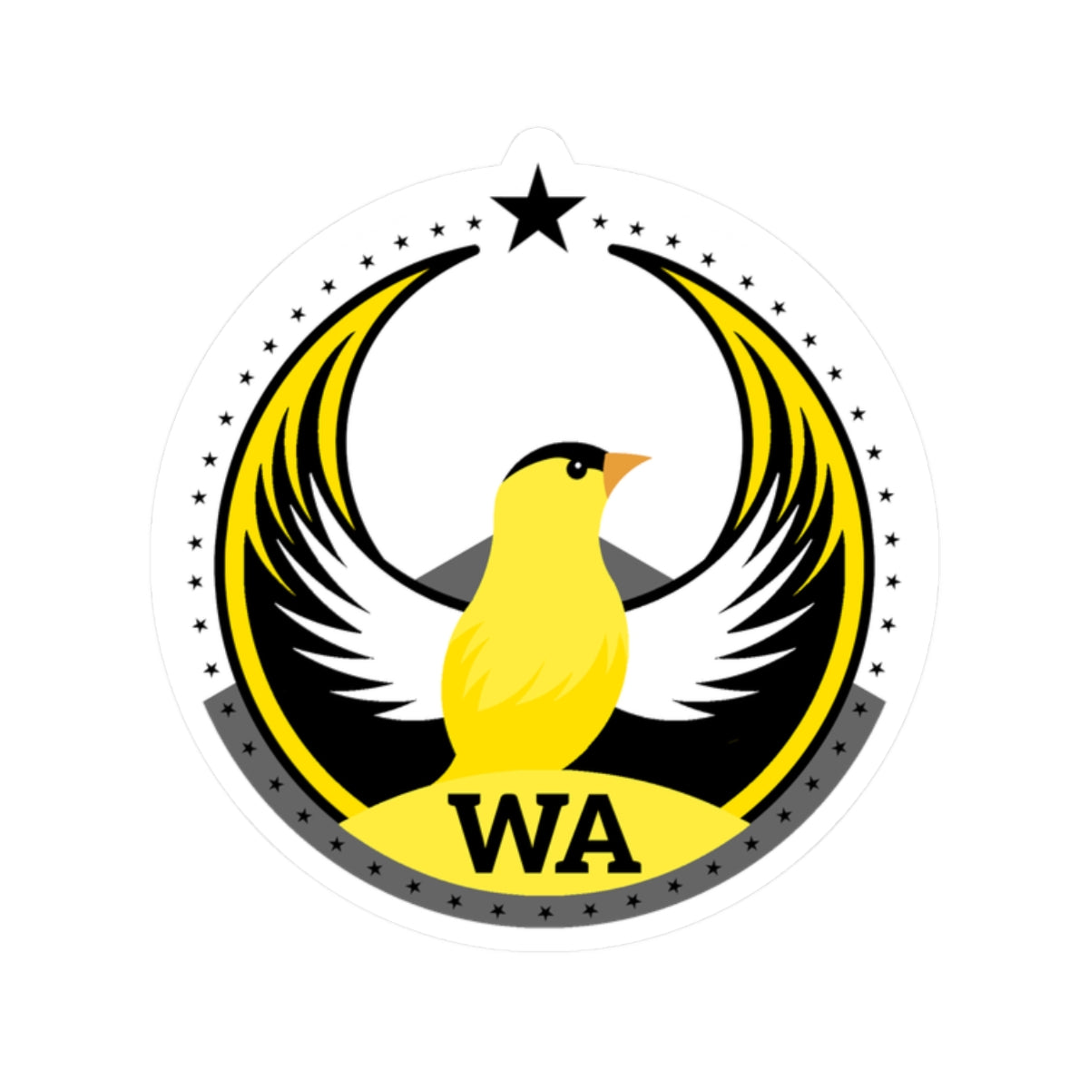 Washington American Goldfinch Light Kiss-Cut Sticker | Bird Rebels WA Community Pride Decal