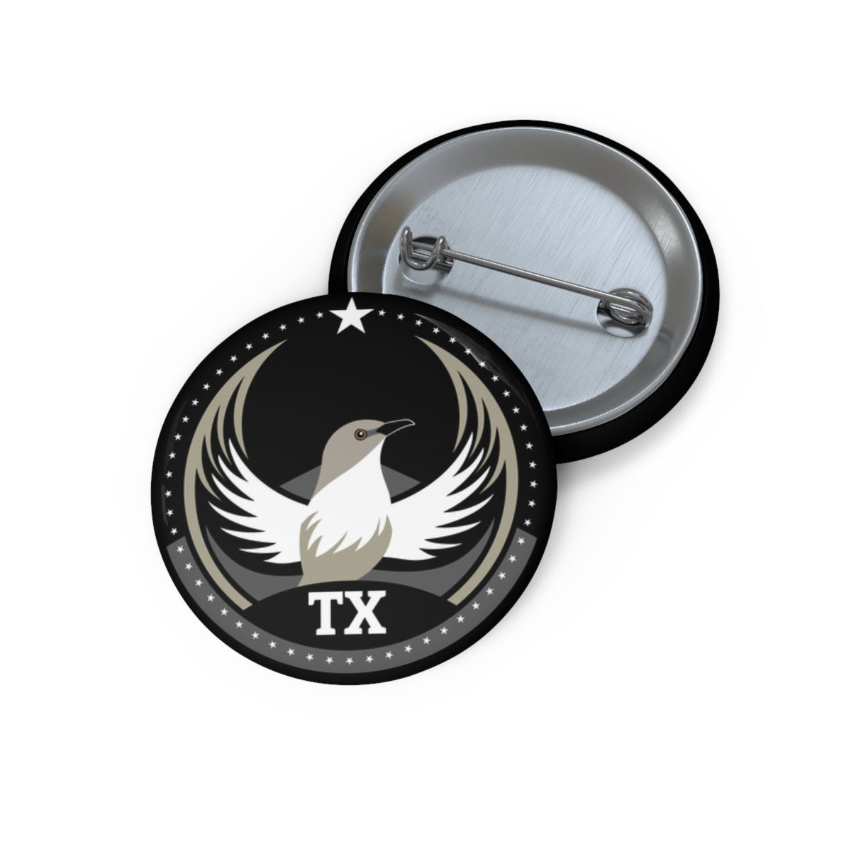 Bird Rebels Pin Button – TX – Dark
