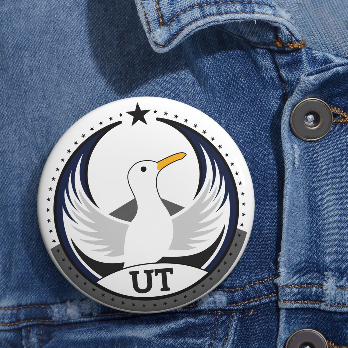 Bird Rebels Pin Button – UT – Light