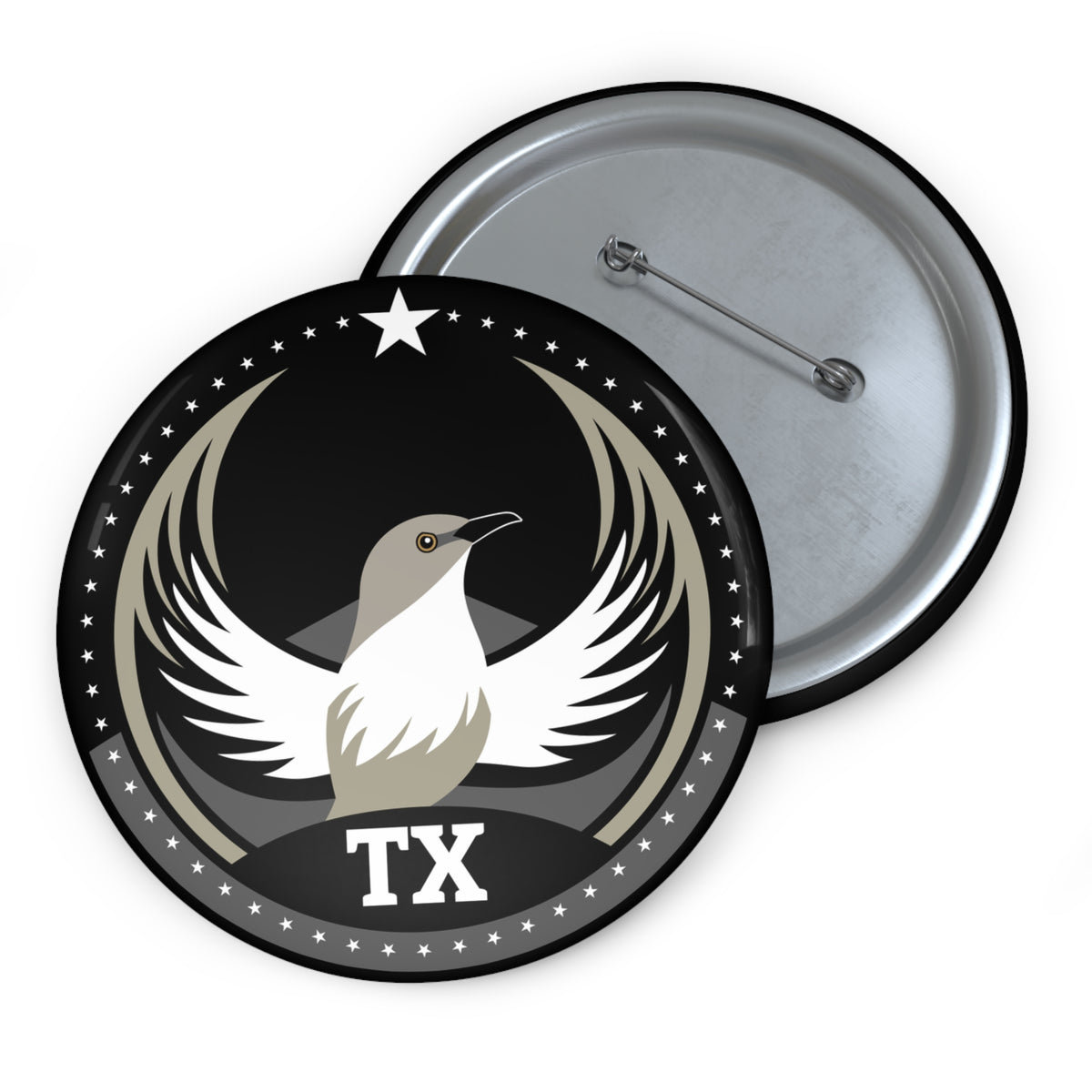 Bird Rebels Pin Button – TX – Dark