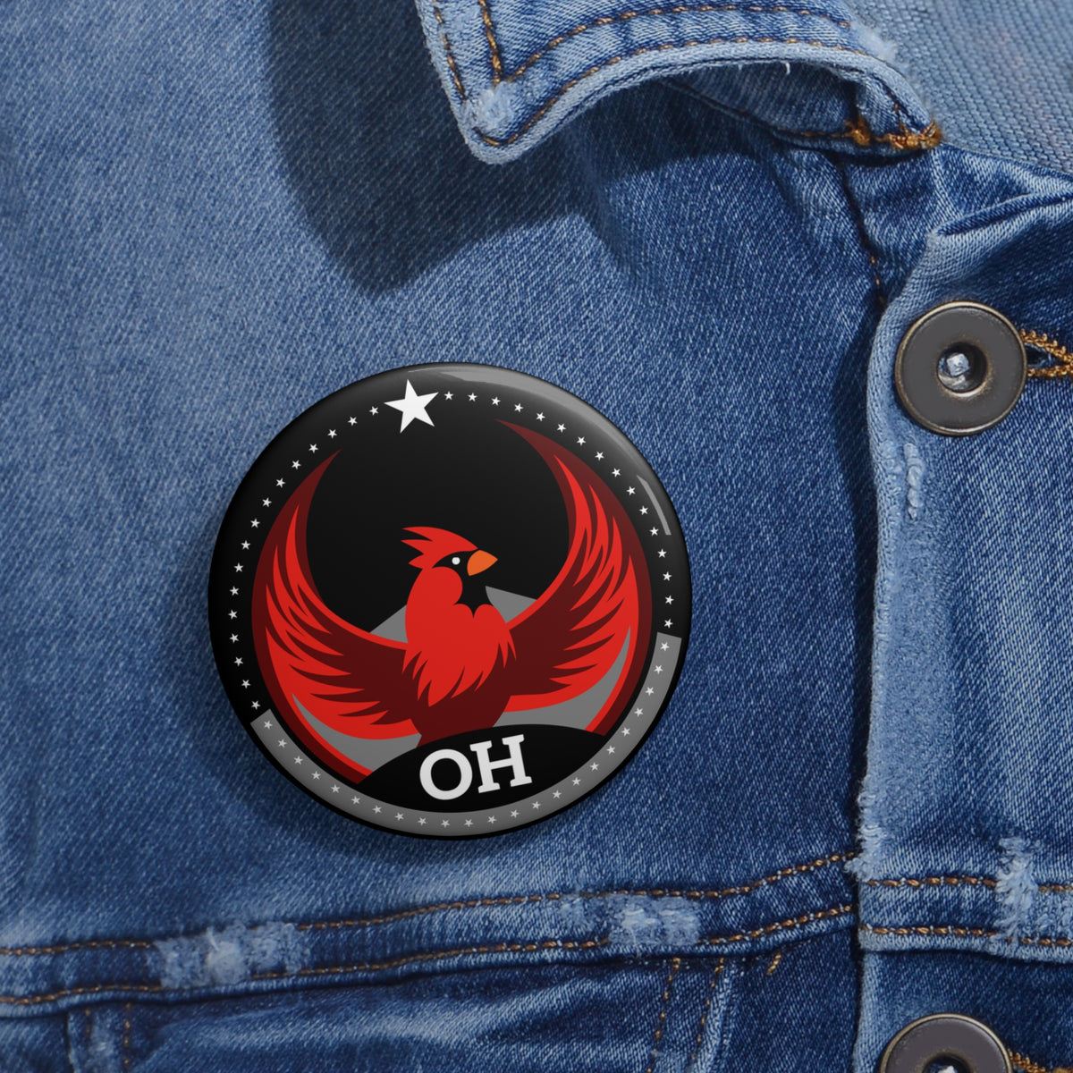 Bird Rebels Pin Button – OH – Dark