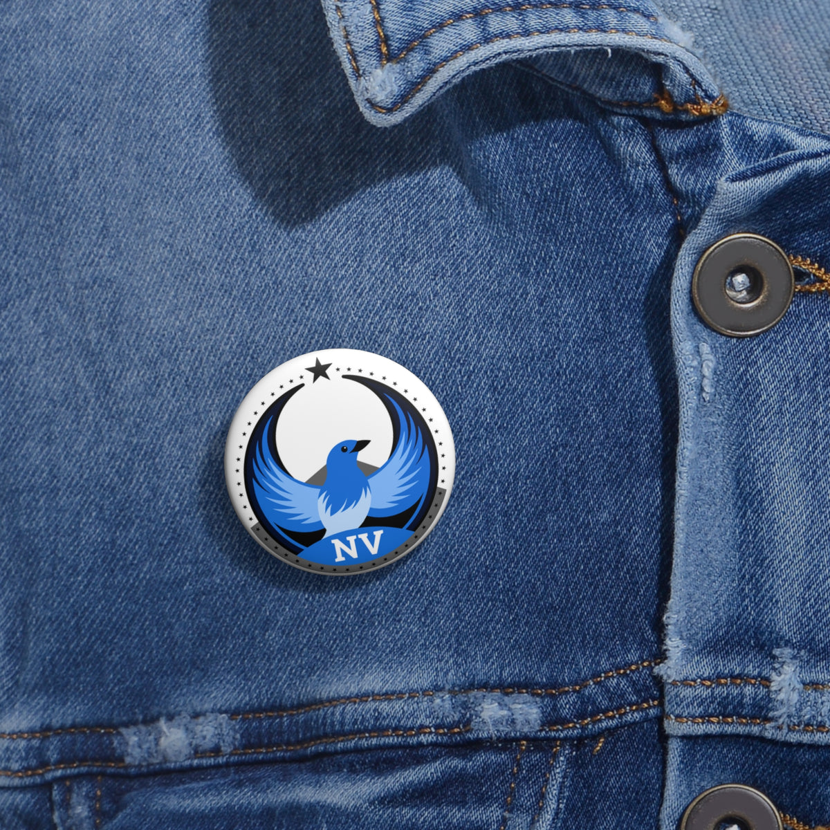 Bird Rebels Custom Pin Button – NV – Light