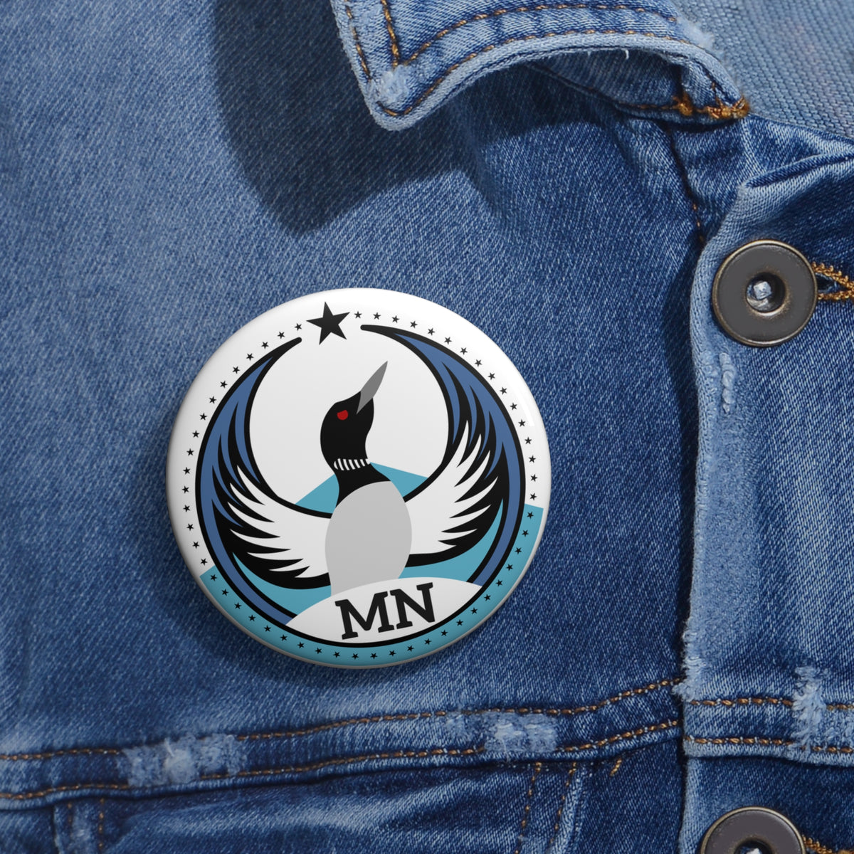 Bird Rebels Pin Button – MN – Light