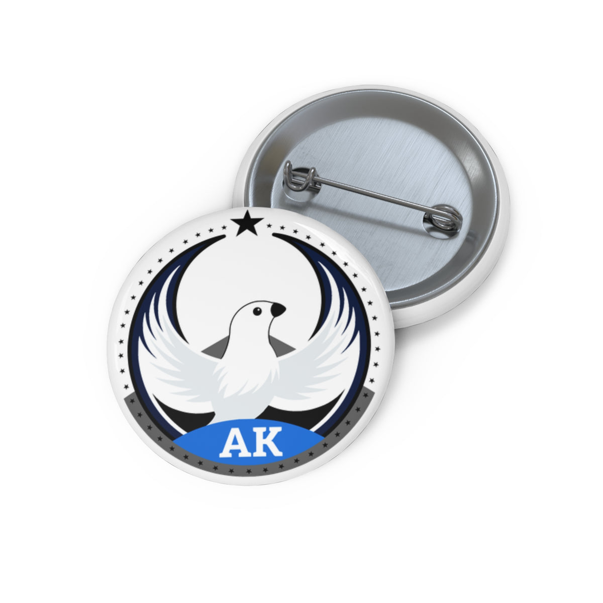 Bird Rebels Custom Pin Button – AK – Light