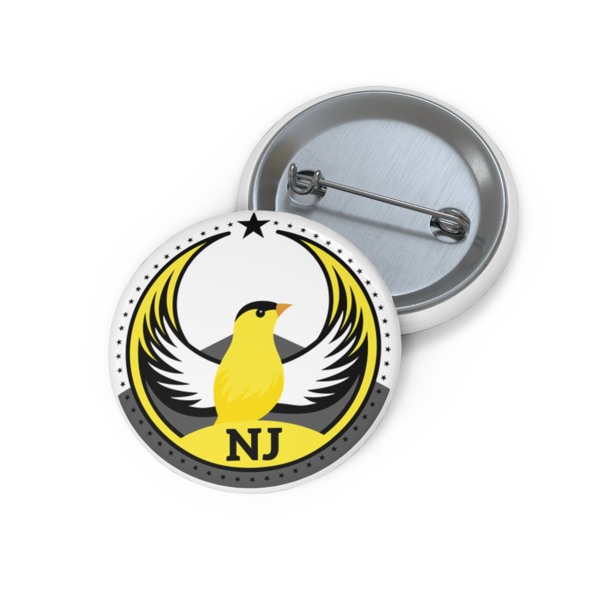 Bird Rebels Pin Button – NJ – Light