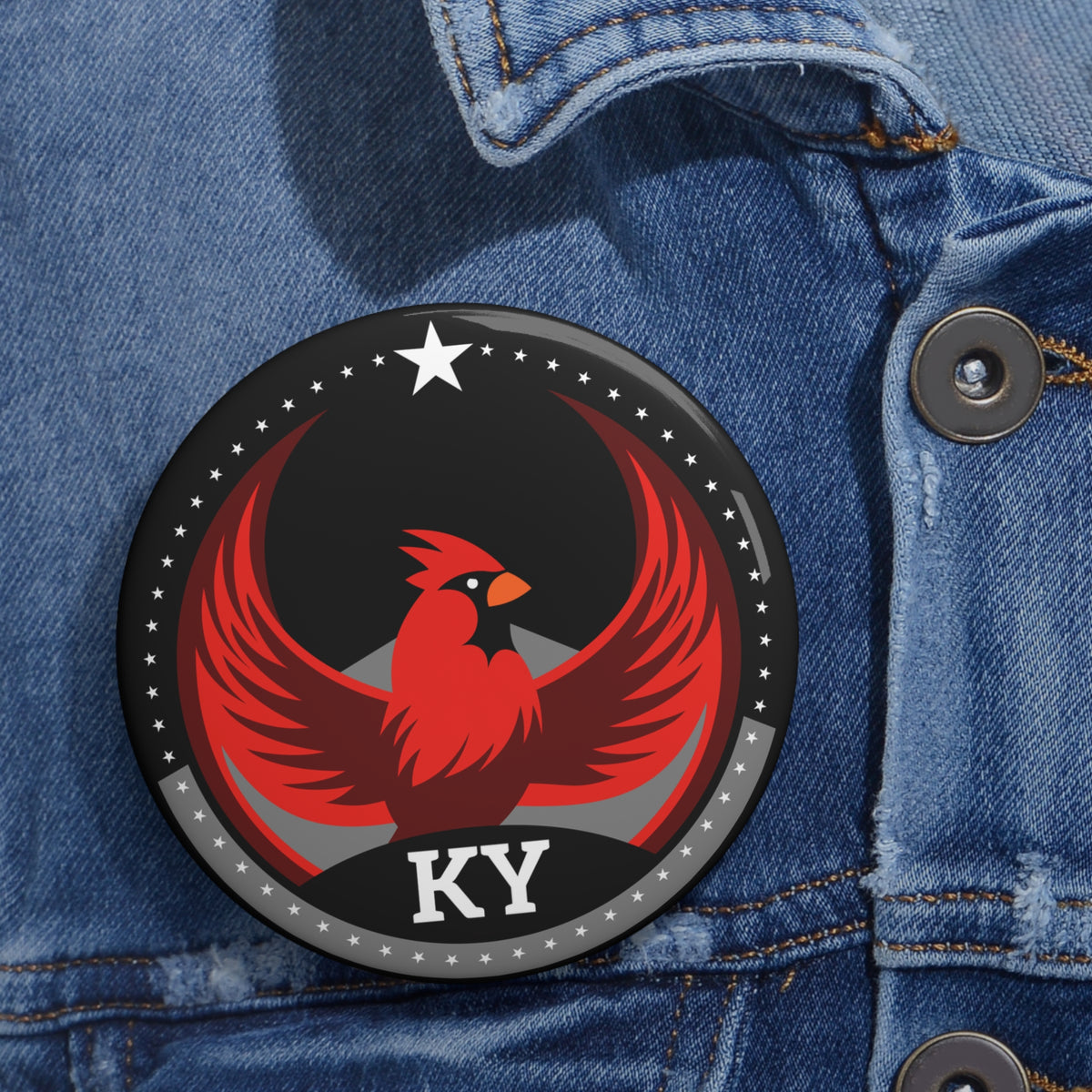 Bird Rebels Pin Button – KY – Dark
