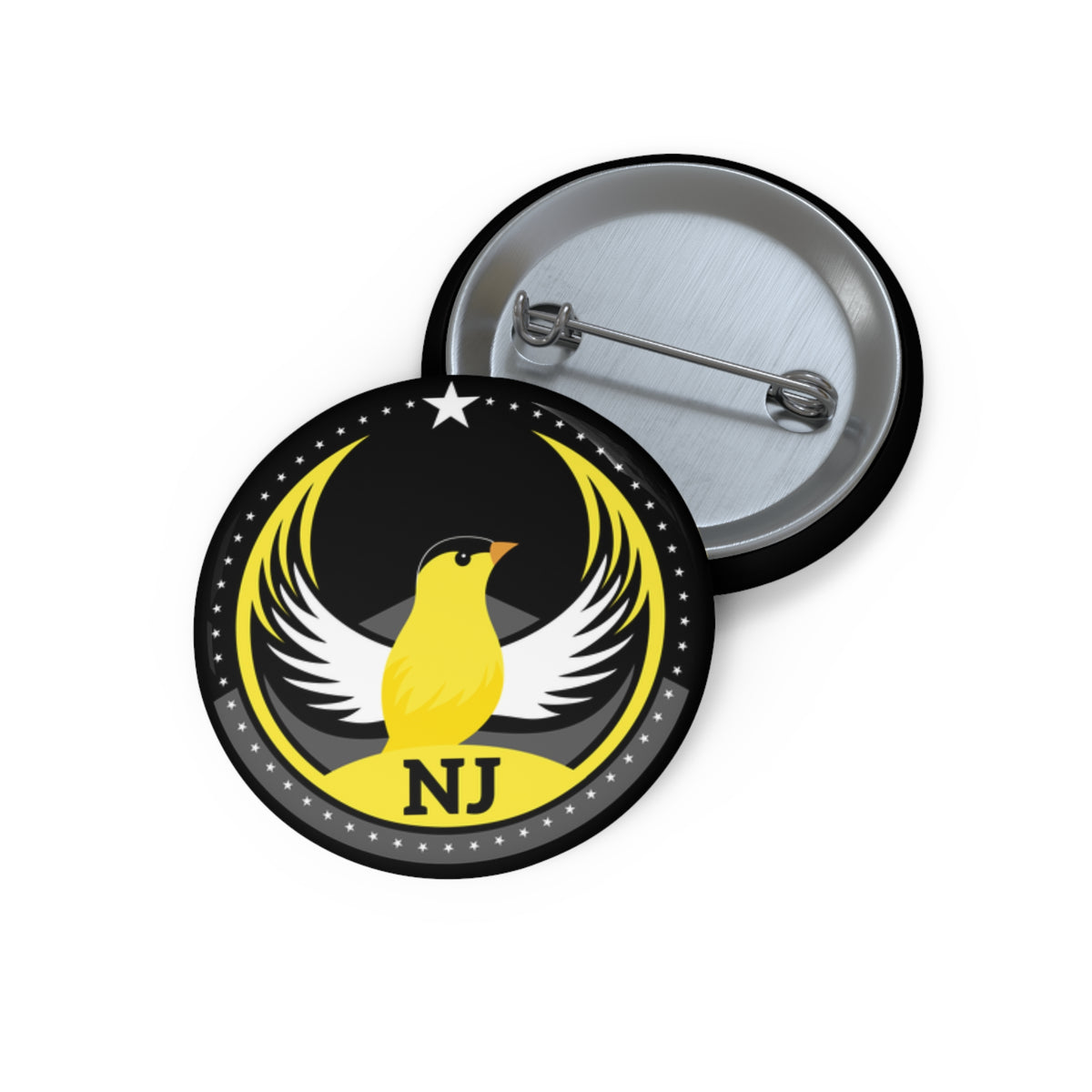 Bird Rebels Pin Button – NJ – Dark