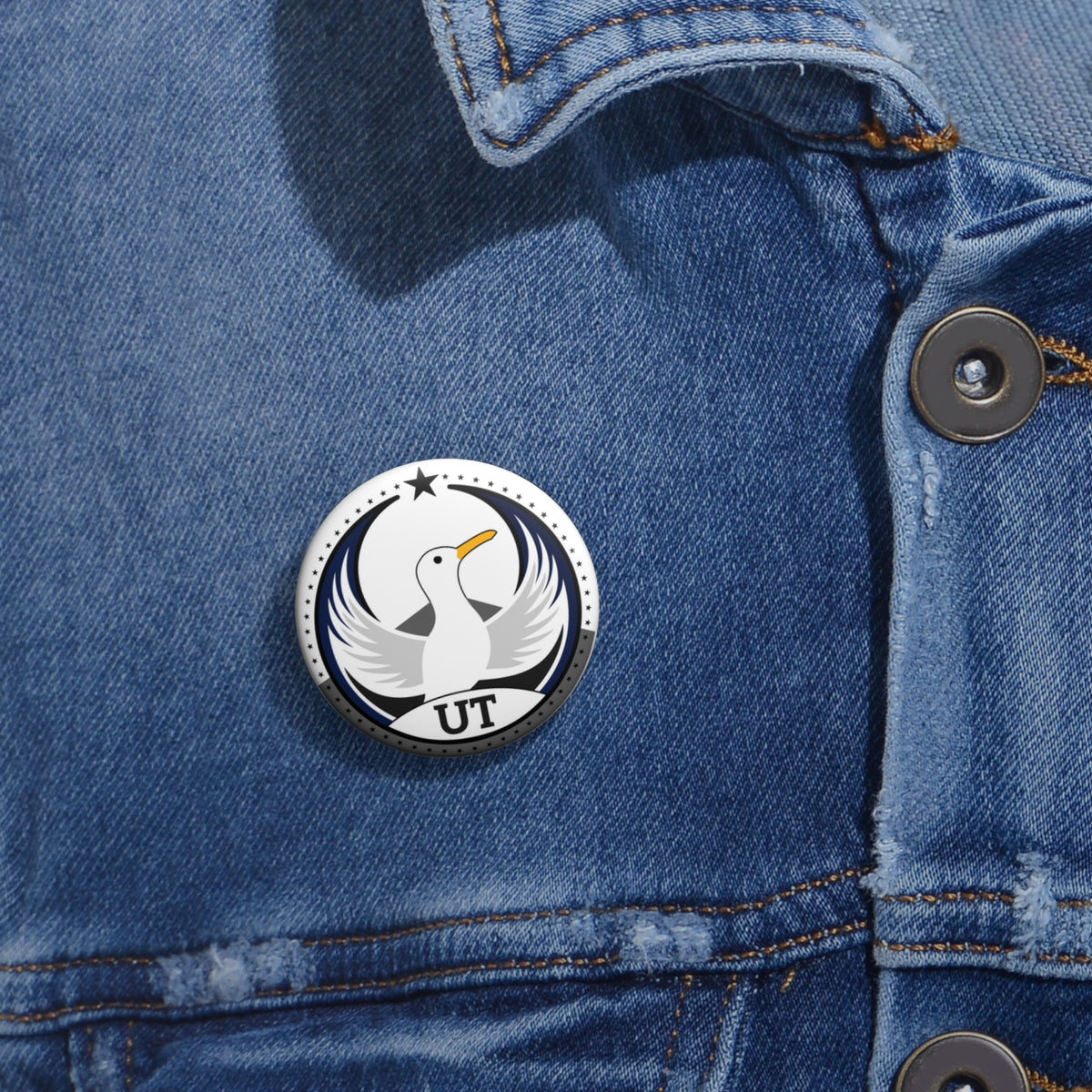 Bird Rebels Pin Button – UT – Light