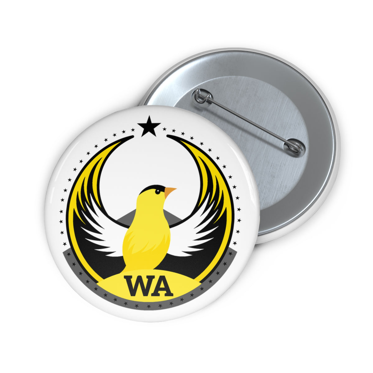 Bird Rebels Custom Pin Button – WA – Light