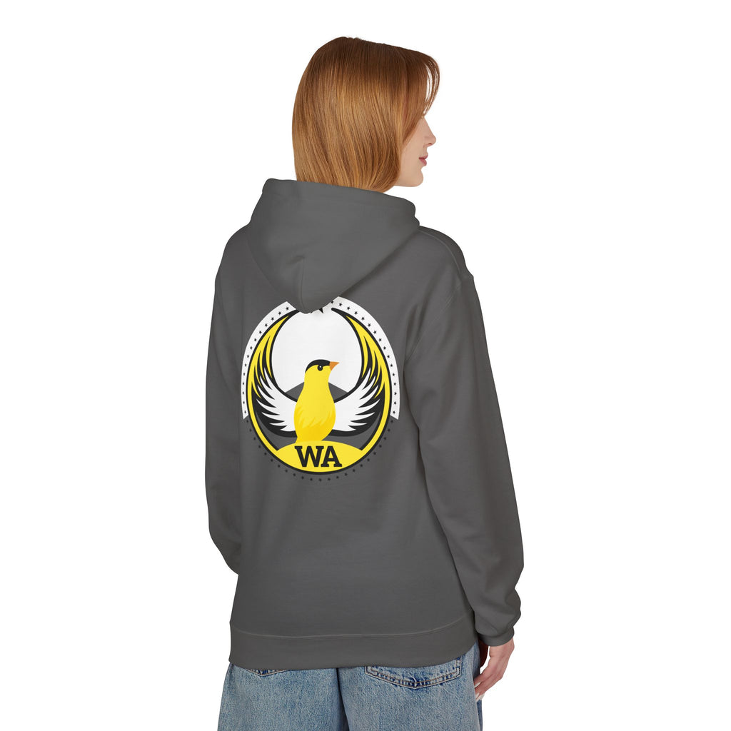 Bird Rebels Midweight Softstyle Fleece Hoodie – WA – Willow Goldfinch – Light