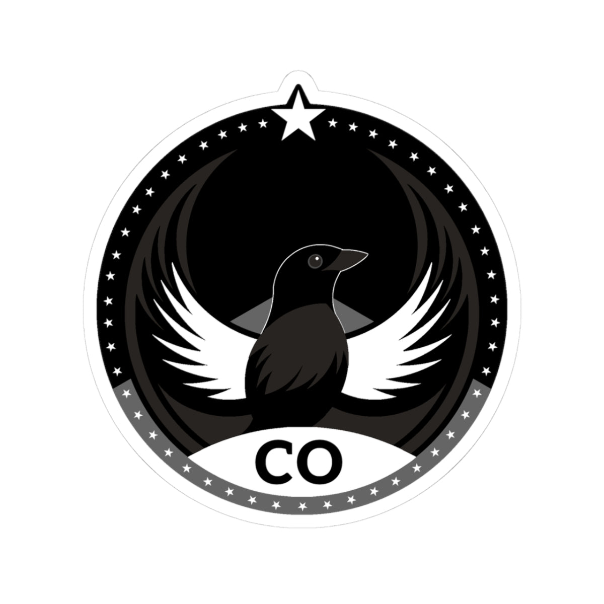 Colorado Lark Bunting Dark Kiss-Cut Sticker | Bird Rebels CO Community Pride Decal